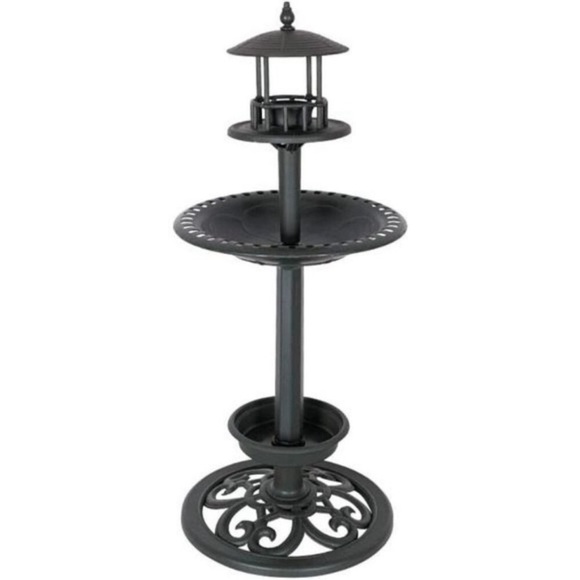 Amazing Plastic Birdbath Bird Feeder with Planter for Garden Lawn Backyard Patio - Picture 1 of 7